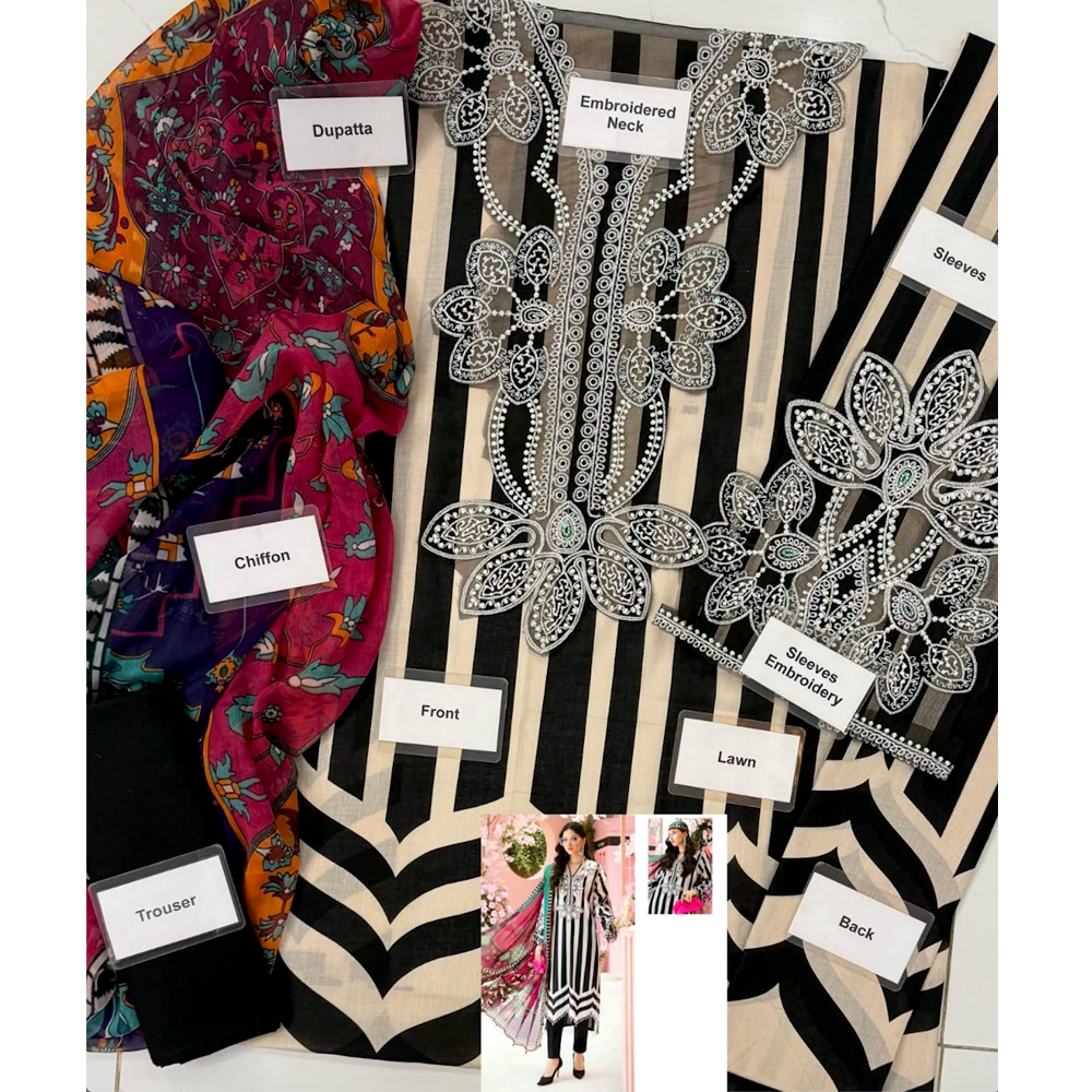 3 pcs Lawn Fancy Hit Article