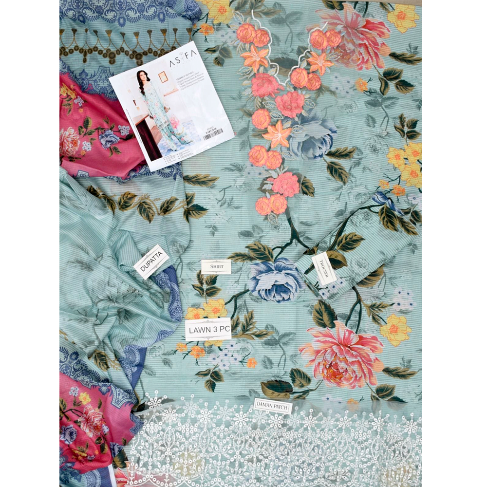3Pc Fancy Lawn Asfa Nabeel Hit Article