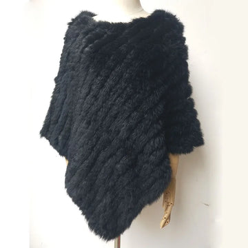New Spring Knitted Rabbit Fur Shawl