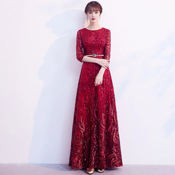Custom A-Line Golden Evening Gown