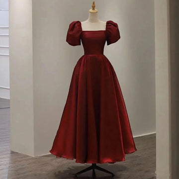 Custom Square Collar A-Line Dress