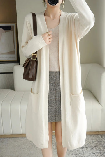 Cashmere Wool Blend Knit Cardigan