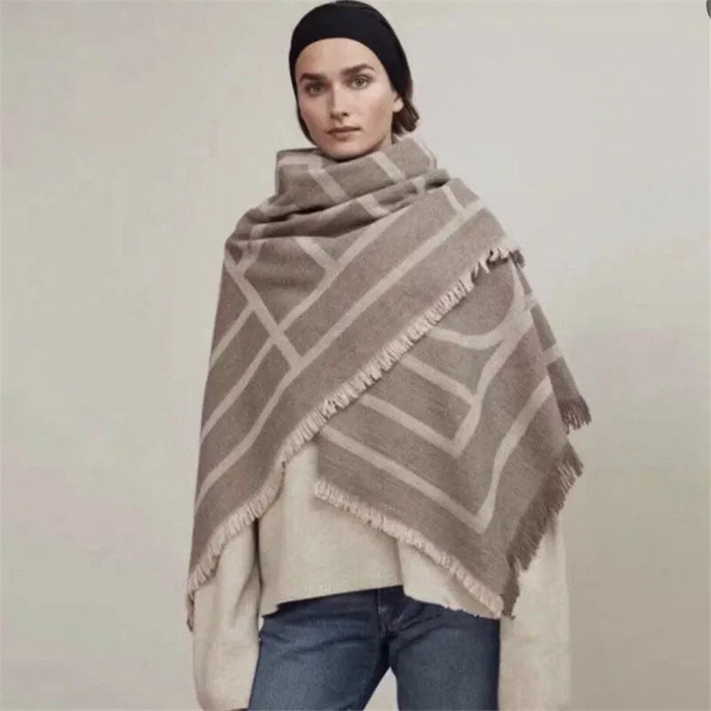 Winter Cashmere Geometric Scarf