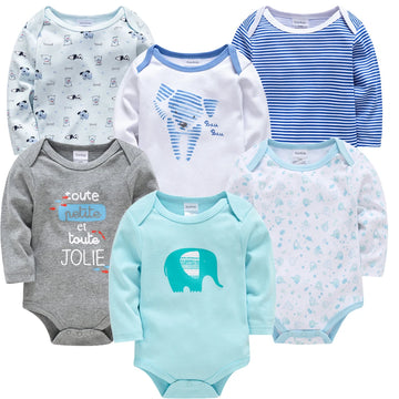 6-Piece Cotton Baby Bodysuits