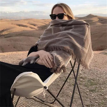 Winter Cashmere Geometric Scarf