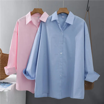 Oversized Cotton Button-Up Shirt