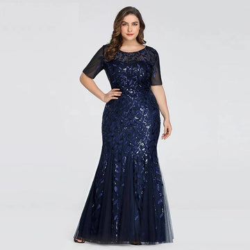 2023 Plus Size Sequin Mermaid Dress