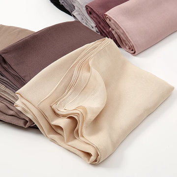 Solid Cotton Modal Hijab Scarf
