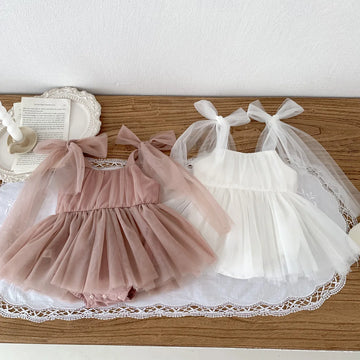 Baby Girl Lace Romper Set