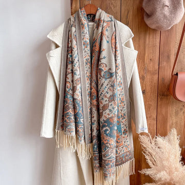 Thick Cashmere Travel Blanket Scarf