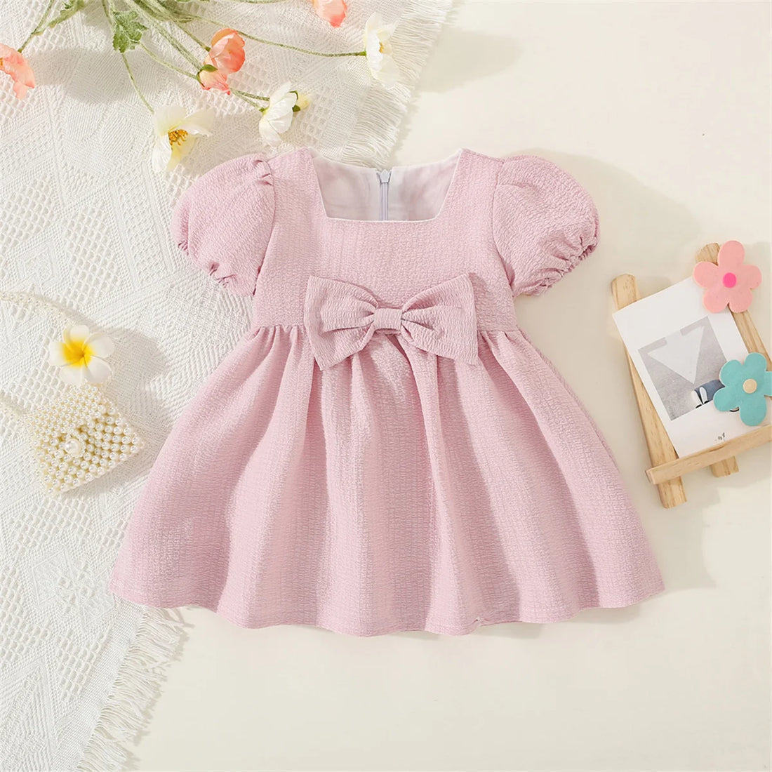 Summer Baby Girl Bow Dress