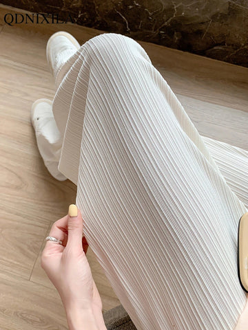 Ice Silk Wide Leg Pants
