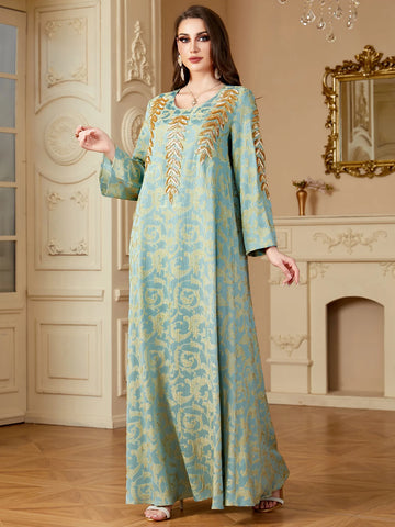 Eid Embroidered Muslim Abaya