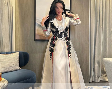 Blooms Custom Floral A-Line Dress