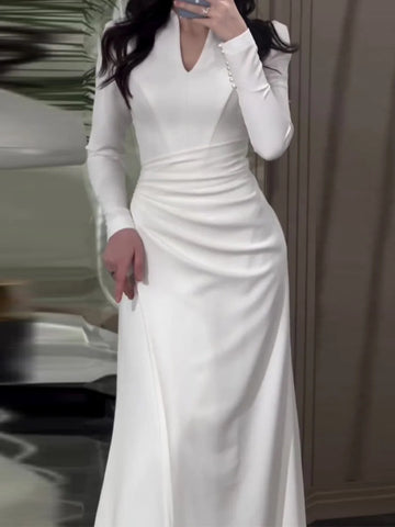 Elegant White Party Gown