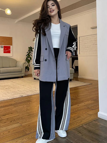 Casual Pant Set with Blazer