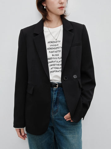 Black White Blazer Suit Jacket