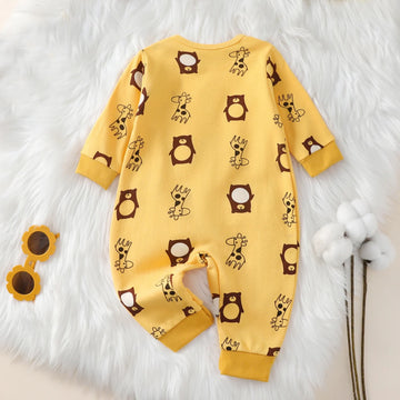 Cotton Animal Pattern Baby Jumpsuit
