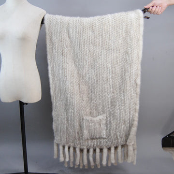 Women Luxury Mink Fur Shawl