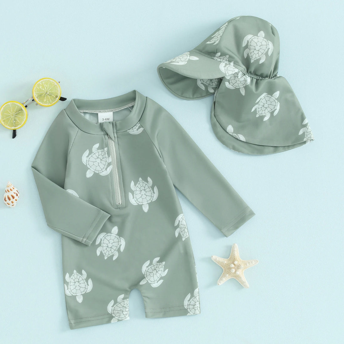 Toddler Swim Set with Hat