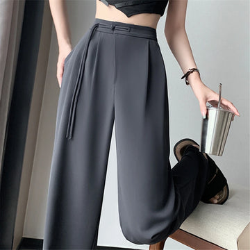 Women High Waist White Pants