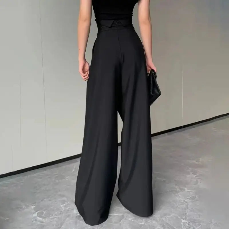 Women Black Wide-Leg Pants