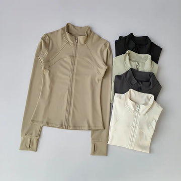 Premium Yoga Suit with Collared Jacket