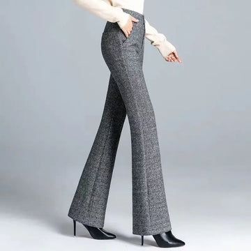 Women Wool Flare Pants