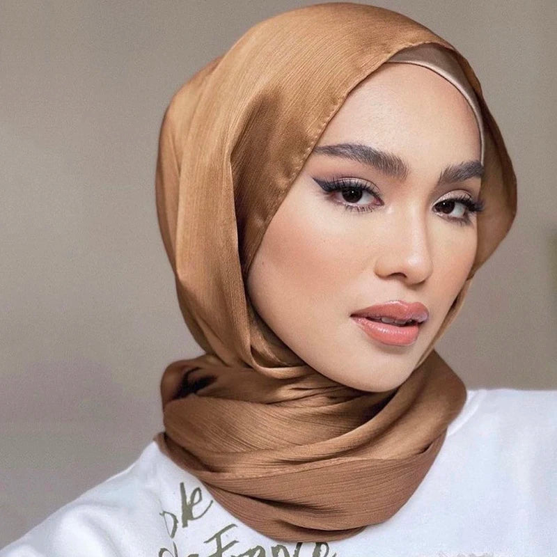 Satin Crinkle Hijab Scarf