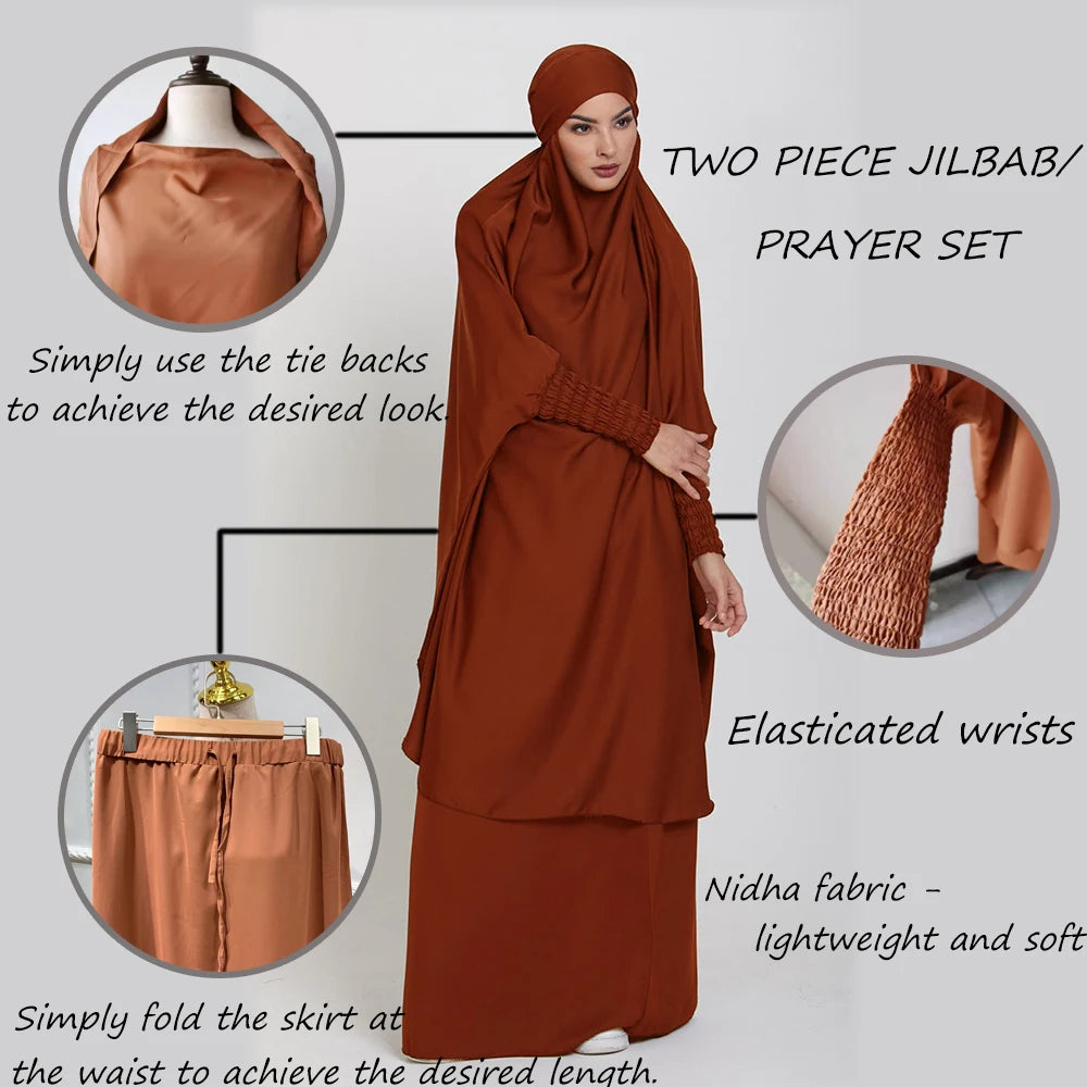 Two Piece Jilbab Prayer Set