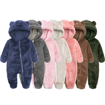 New Winter Fleece Baby Bodysuit