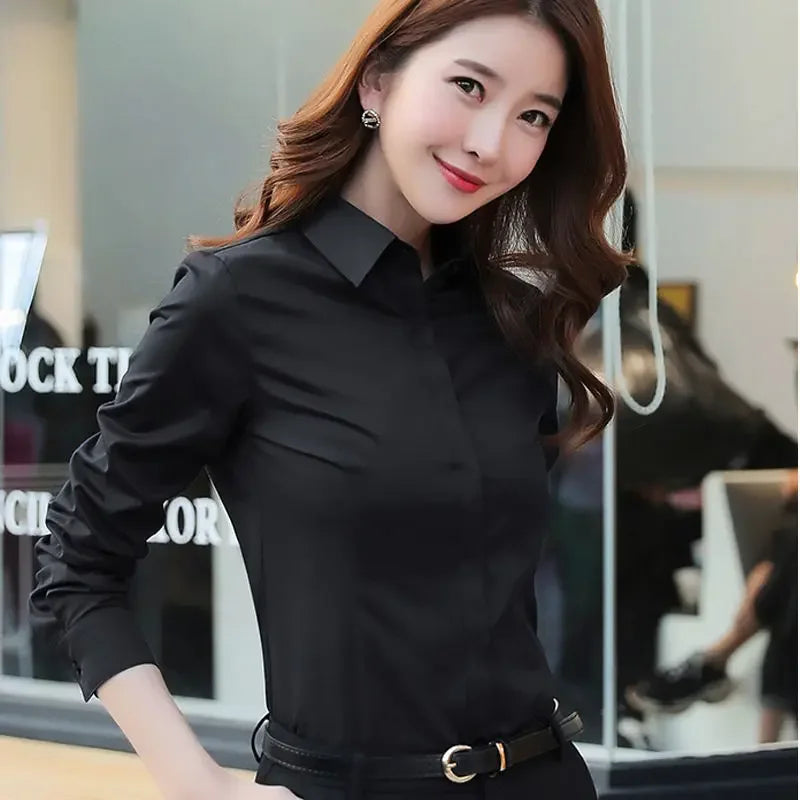Women White Long Sleeve Shirt