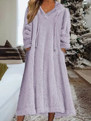 Women's Velvet Hooded Dress
