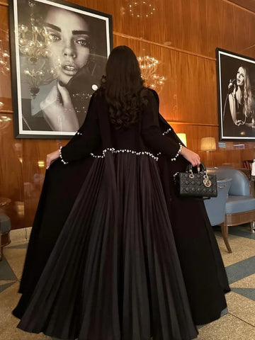 Pearl Beaded Eid Muslim Abaya