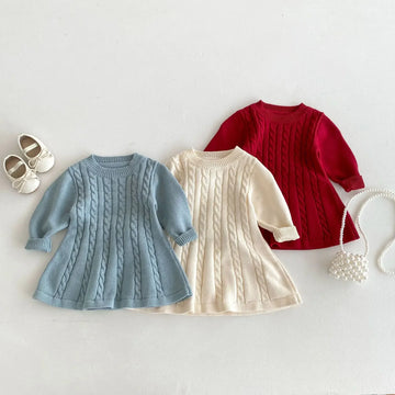 Baby Girl Knitted Sweater Dress