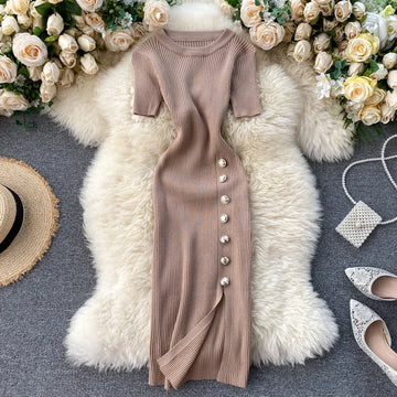 New Vintage High Waist Bodycon Dress