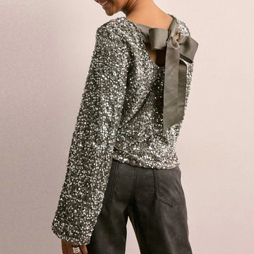 Chic Sequin Party Shirt