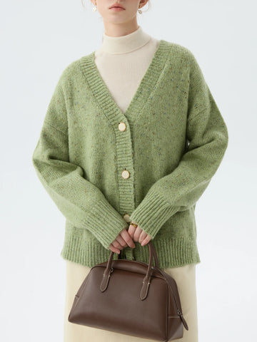 V-Neck Loose Knit Cardigan