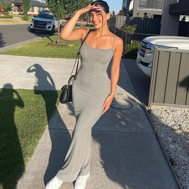 Sleeveless Satin Slip Maxi Dress