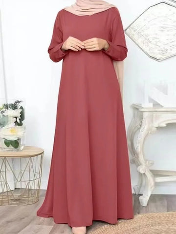 Eid Muslim Abaya Dress Long
