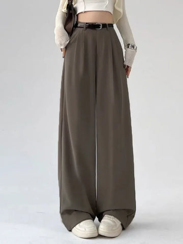 Women Vintage Baggy Suit Pants