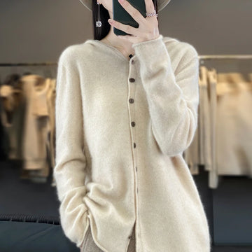 Wool Cardigan Sweater Women