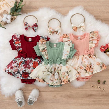 Baby Girls' Striped Bow Jumpsuit
