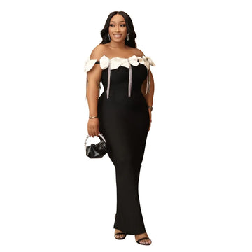 New Elegant Pleated Lace Party Dress