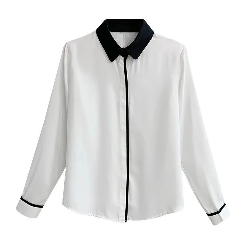 Women Tie Bow Chiffon Blouse