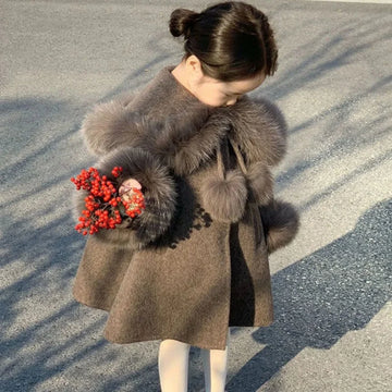 2024 Girls Woolen Coat Jacket