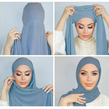 Chiffon Instant Hijab with Cap