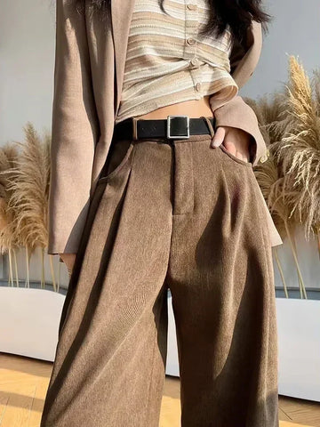 Velvet Luxe Wide-Leg Trousers