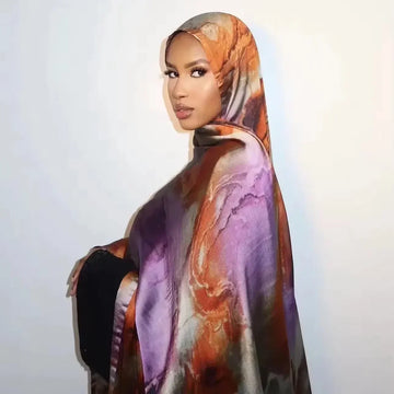 Max Luxe Silk Print Hijab Scarf