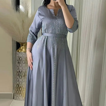 Muslim Satin Evening Dress